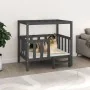 Cama para perros madera maciza de pino gris 105,5x83,5x100 cm de vidaXL, Camas para perros - Ref: Foro24-822389, Precio: 102,...