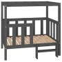 Cama para perros madera maciza de pino gris 105,5x83,5x100 cm de vidaXL, Camas para perros - Ref: Foro24-822389, Precio: 102,...