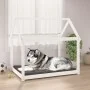 Cama para perros madera maciza de pino blanco 111x80x100 cm de vidaXL, Camas para perros - Ref: Foro24-822218, Precio: 101,18...