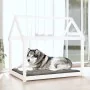 Cama para perros madera maciza de pino blanco 111x80x100 cm de vidaXL, Camas para perros - Ref: Foro24-822218, Precio: 101,18...