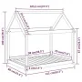 Cama para perros madera maciza de pino blanco 111x80x100 cm de vidaXL, Camas para perros - Ref: Foro24-822218, Precio: 101,18...