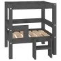 Cama para perros madera maciza de pino gris 55,5x53,5x60 cm de vidaXL, Camas para perros - Ref: Foro24-822369, Precio: 54,49 ...