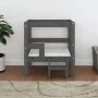 Cama para perros madera maciza de pino gris 55,5x53,5x60 cm de vidaXL, Camas para perros - Ref: Foro24-822369, Precio: 54,49 ...