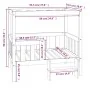 Cama para perros madera maciza de pino gris 95,5x73,5x90 cm de vidaXL, Camas para perros - Ref: Foro24-822384, Precio: 102,67...