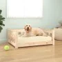 Cama para perros madera maciza de pino 75,5x55,5x28 cm de vidaXL, Camas para perros - Ref: Foro24-833253, Precio: 52,84 €, De...