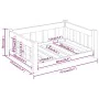 Cama para perros madera maciza de pino 75,5x55,5x28 cm de vidaXL, Camas para perros - Ref: Foro24-833253, Precio: 52,84 €, De...
