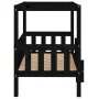 Cama para perros madera maciza de pino negro 95,5x73,5x90 cm de vidaXL, Camas para perros - Ref: Foro24-822386, Precio: 97,37...