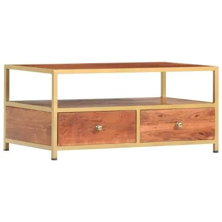 Mesa de centro de madera maciza de acacia 90x50x40 cm de vidaXL, Mesas de centro - Ref: Foro24-286187, Precio: 174,62 €, Desc...
