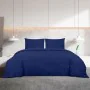 Juego de funda nórdica microfibra ligera azul marino 135x200 cm de vidaXL, Fundas de nórdico - Ref: Foro24-136006, Precio: 27...