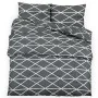 Juego de funda nórdica algodón gris 140x200 cm de vidaXL, Fundas de nórdico - Ref: Foro24-136049, Precio: 23,79 €, Descuento: %