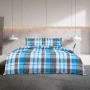 Juego de funda nórdica algodón azul y gris 200x200 cm de vidaXL, Fundas de nórdico - Ref: Foro24-136072, Precio: 24,24 €, Des...