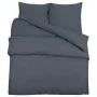 Anthrazitgraue Baumwoll-Duvet-Abdeckung Spiel 220x240 cm von vidaXL, Bettbezüge - Ref: Foro24-136083, Preis: 32,36 €, Rabatt: %