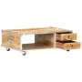 Mesa de centro de madera maciza de mango en bruto 89x59x33 cm de vidaXL, Mesas de centro - Ref: Foro24-323408, Precio: 130,51...