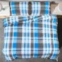 Juego de funda nórdica algodón azul y gris 135x200 cm de vidaXL, Fundas de nórdico - Ref: Foro24-136069, Precio: 29,32 €, Des...