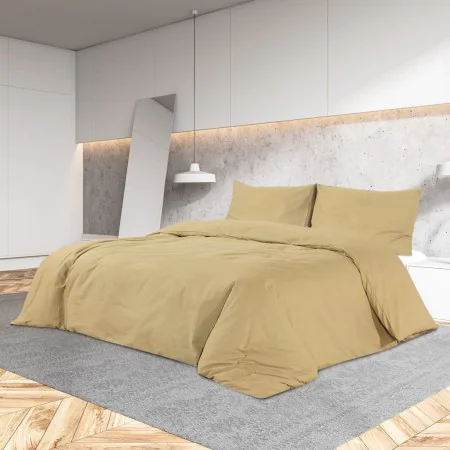 Juego de funda nórdica algodón gris taupe 200x200 cm de vidaXL, Fundas de nórdico - Ref: Foro24-136136, Precio: 30,43 €, Desc...