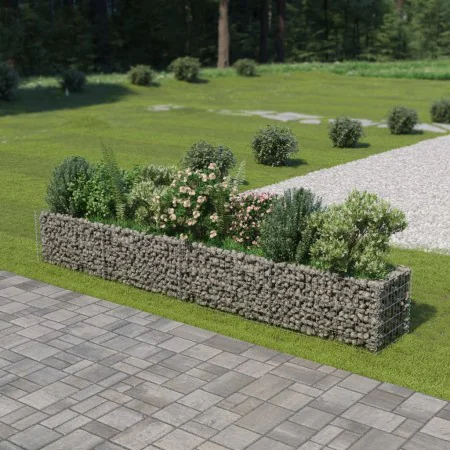 Arriate de gaviones de acero 360x50x50 cm de vidaXL, Maceteros y jardineras - Ref: Foro24-143561, Precio: 87,34 €, Descuento: %
