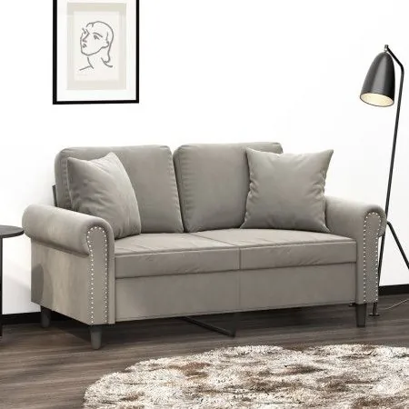 Cojines decorativos 2 uds terciopelo gris claro 40x40 cm de vidaXL, Cojines - Ref: Foro24-349485, Precio: 14,58 €, Descuento: %