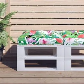 Cojín para palés tela multicolor 60x60x12 cm de vidaXL, Cojines para sillas y sofás - Ref: Foro24-360464, Precio: 23,91 €, De...