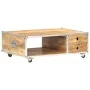 Mesa de centro de madera maciza de mango en bruto 89x59x33 cm de vidaXL, Mesas de centro - Ref: Foro24-323408, Precio: 130,51...