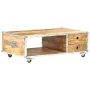 Mesa de centro de madera maciza de mango en bruto 89x59x33 cm de vidaXL, Mesas de centro - Ref: Foro24-323408, Precio: 130,51...