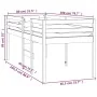 Cama alta madera maciza pino 80x200 cm de vidaXL, Camas y somieres - Ref: Foro24-821609, Precio: 134,01 €, Descuento: %