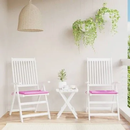 Cojines de silla de jardín 2 uds tela rosa 40x40x3 cm de vidaXL, Cojines para sillas y sofás - Ref: Foro24-361026, Precio: 23...