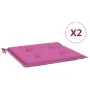 Cojines de silla de jardín 2 uds tela rosa 40x40x3 cm de vidaXL, Cojines para sillas y sofás - Ref: Foro24-361026, Precio: 23...