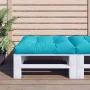 Cojín para palés tela turquesa 80x80x12 cm de vidaXL, Cojines para sillas y sofás - Ref: Foro24-360512, Precio: 45,62 €, Desc...