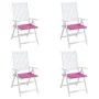 Cojines de silla de jardín 4 uds tela rosa 40x40x3 cm de vidaXL, Cojines para sillas y sofás - Ref: Foro24-361027, Precio: 37...