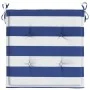 Cojines silla jardín 6 uds tela a rayas azul y blanco 50x50x3cm de vidaXL, Cojines para sillas y sofás - Ref: Foro24-361079, ...
