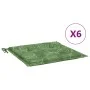 Cojines de silla 6 uds tela estampado de hojas 50x50x3 cm de vidaXL, Cojines para sillas y sofás - Ref: Foro24-361091, Precio...