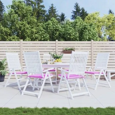 Cojines de silla de jardín 6 uds tela rosa 40x40x3 cm de vidaXL, Cojines para sillas y sofás - Ref: Foro24-361028, Precio: 53...