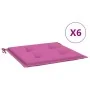 Cojines de silla de jardín 6 uds tela rosa 40x40x3 cm de vidaXL, Cojines para sillas y sofás - Ref: Foro24-361028, Precio: 53...