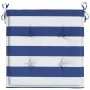 Cojines silla jardín 2 uds tela a rayas azul y blanco 40x40x3cm de vidaXL, Cojines para sillas y sofás - Ref: Foro24-361011, ...
