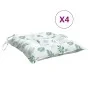 Cojines de silla 4 uds tela Oxford estampado hojas 50x50x7 cm de vidaXL, Cojines para sillas y sofás - Ref: Foro24-361553, Pr...