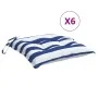 Cojines de silla 6 uds tela Oxford rayas azul blanco 50x50x7 cm de vidaXL, Cojines para sillas y sofás - Ref: Foro24-361545, ...