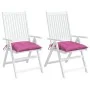 Cojines de silla de jardín 2 uds tela Oxford rosa 50x50x7 cm de vidaXL, Cojines para sillas y sofás - Ref: Foro24-361558, Pre...