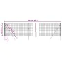 Anthracite gray galvanized steel wire fence 1x10 m by vidaXL, fence panels - Ref: Foro24-154209, Price: 68,74 €, Discount: %