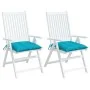Cojines de silla 2 uds tela Oxford turquesa 50x50x7 cm de vidaXL, Cojines para sillas y sofás - Ref: Foro24-361561, Precio: 2...