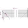 Anthrazitgrauer verzinkter Stahldrahtzaun 1,6x10 m von vidaXL, Zaunpaneele - Ref: Foro24-154212, Preis: 107,96 €, Rabatt: %
