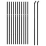 Anthracite gray galvanized steel wire fence 0.8x25 m by vidaXL, fence panels - Ref: Foro24-154216, Price: 112,22 €, Discount: %