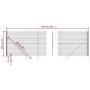 Anthrazitgrauer verzinkter Stahldrahtzaun 2x10 m von vidaXL, Zaunpaneele - Ref: Foro24-154214, Preis: 116,52 €, Rabatt: %