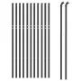 Anthracite gray galvanized steel wire fence 1x25 m by vidaXL, fence panels - Ref: Foro24-154217, Price: 128,01 €, Discount: %