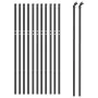 Anthrazitgrauer verzinkter Stahldrahtzaun 1x25 m von vidaXL, Zaunpaneele - Ref: Foro24-154217, Preis: 128,01 €, Rabatt: %