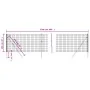 Anthracite gray galvanized steel wire fence 1x25 m by vidaXL, fence panels - Ref: Foro24-154217, Price: 128,01 €, Discount: %