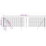 Anthrazitgrauer verzinkter Stahldrahtzaun 1x25 m von vidaXL, Zaunpaneele - Ref: Foro24-154217, Preis: 128,01 €, Rabatt: %