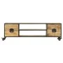 Mueble de TV de madera maciza de mango 130x30x39 cm de vidaXL, Muebles TV - Ref: Foro24-286377, Precio: 189,64 €, Descuento: %