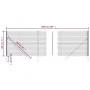 Anthrazitgrauer verzinkter Stahldrahtzaun 1,8x10 m von vidaXL, Zaunpaneele - Ref: Foro24-154213, Preis: 110,56 €, Rabatt: %