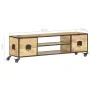 Mueble de TV de madera maciza de mango 130x30x39 cm de vidaXL, Muebles TV - Ref: Foro24-286377, Precio: 189,64 €, Descuento: %