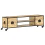Mueble de TV de madera maciza de mango 130x30x39 cm de vidaXL, Muebles TV - Ref: Foro24-286377, Precio: 189,64 €, Descuento: %